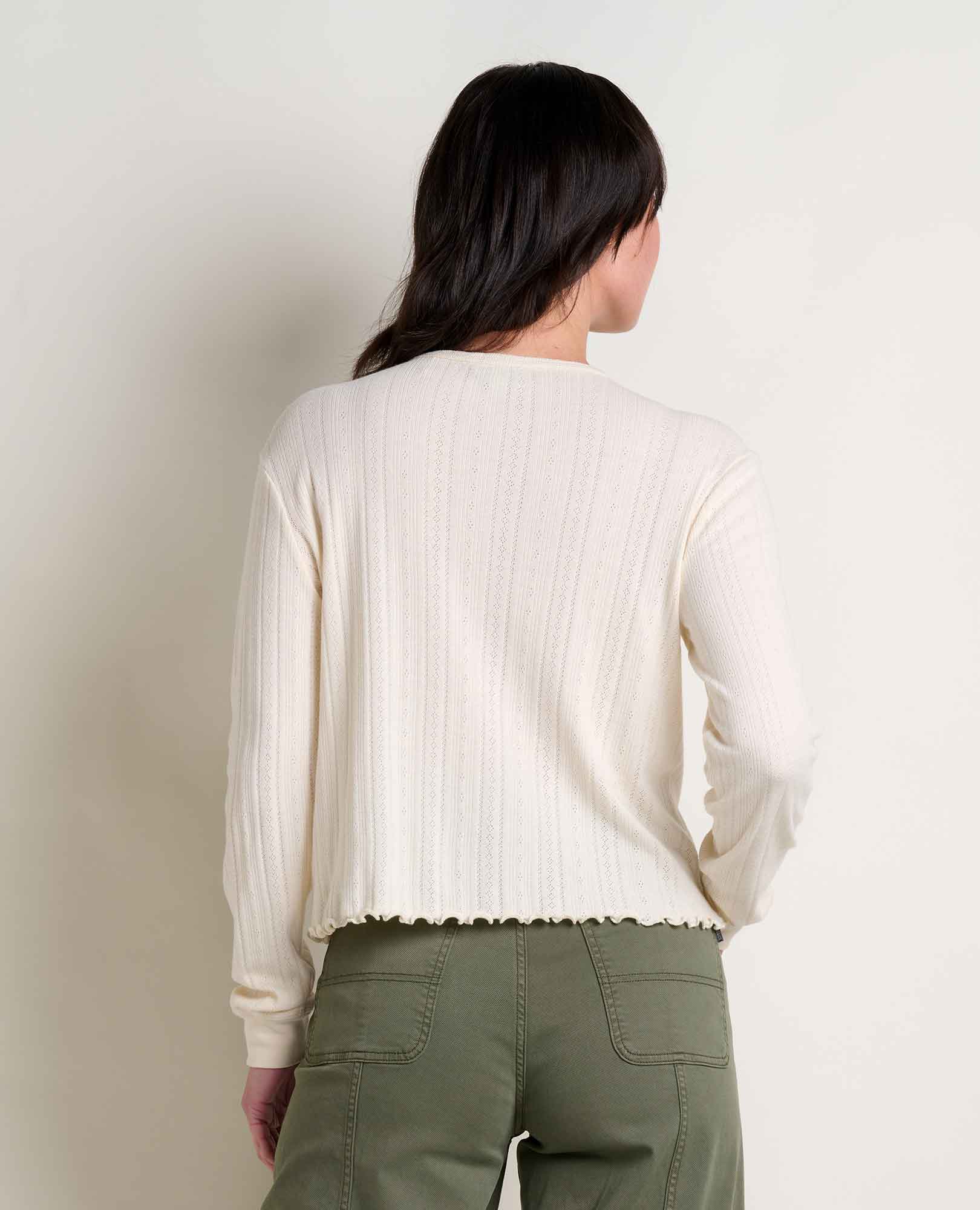 Foothill Pointelle Long Sleeve Crew - Image 2