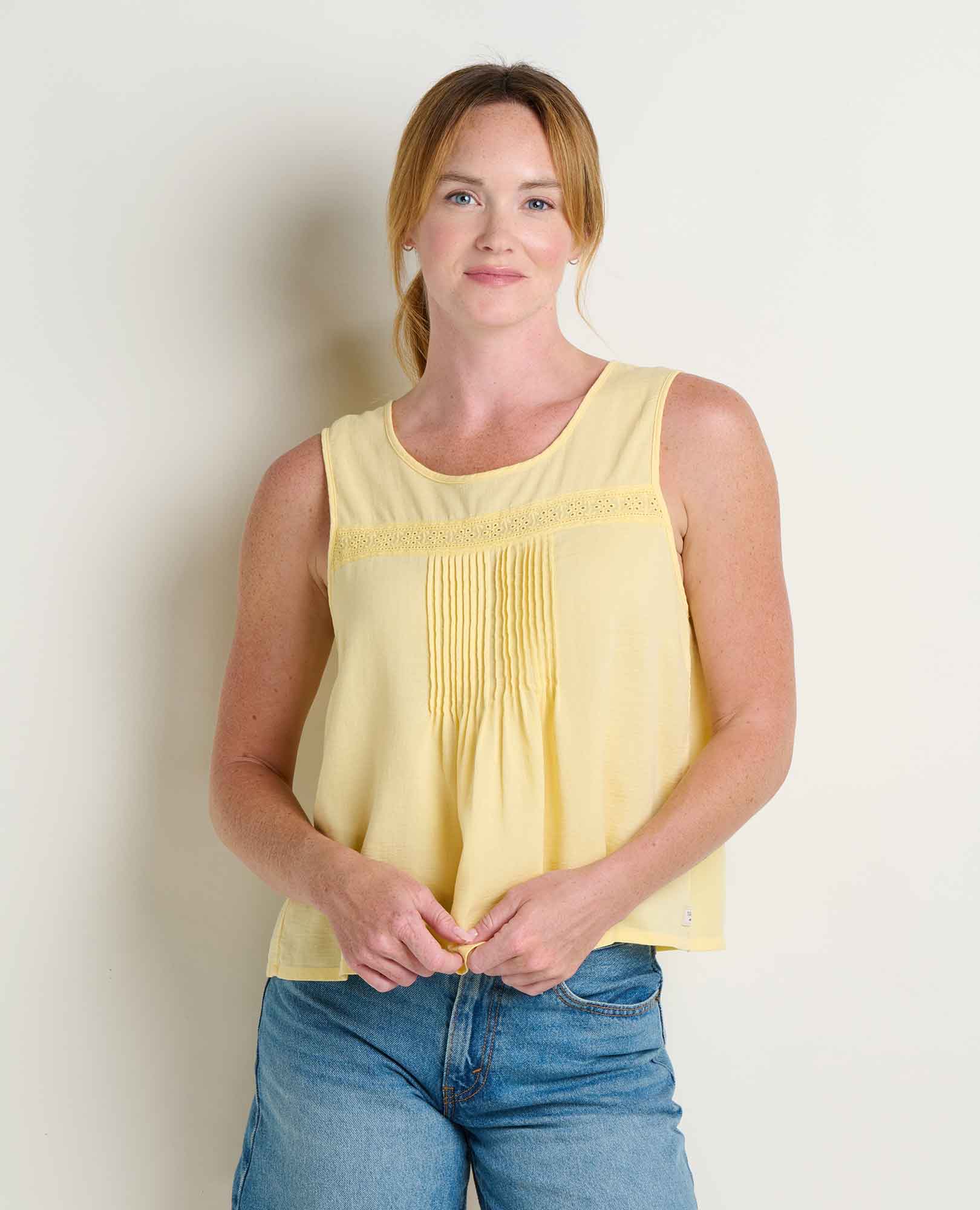 Manzana Pin Tuck Tank